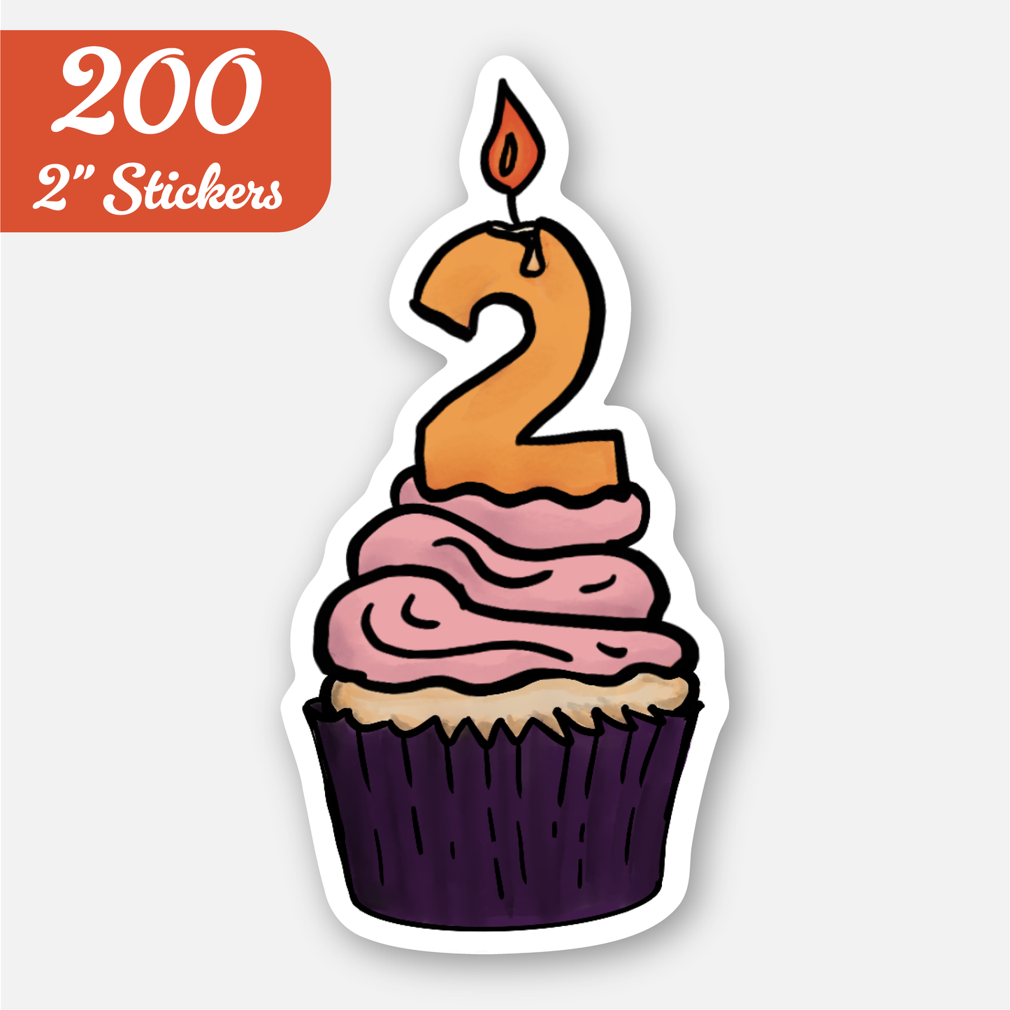 200 2" Custom Vinyl Stickers for $58