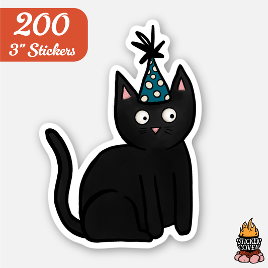 200 3" Custom Vinyl Stickers for $72