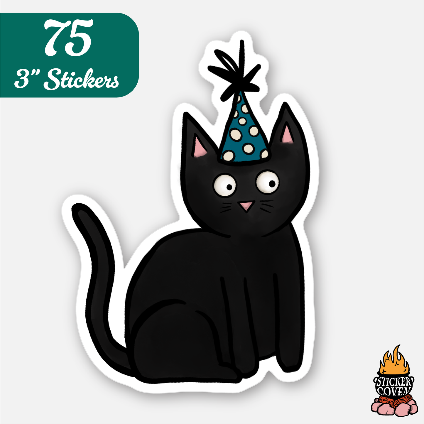 75 3" Custom Vinyl Stickers for $32