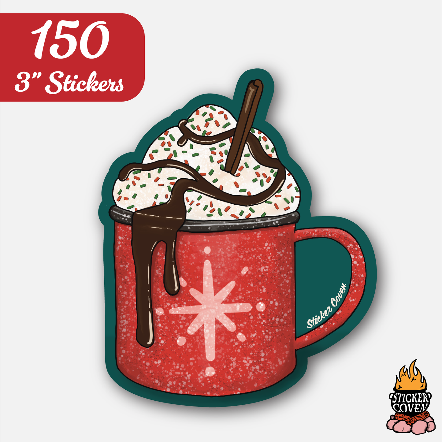 150 3" Custom Vinyl Stickers for $59 - Black Friday