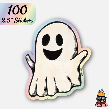 100 2.5" Holographic Vinyl Stickers for $73