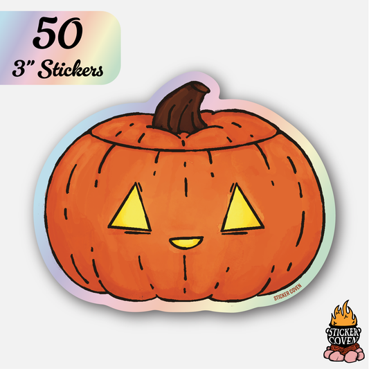 50 3" Holographic Vinyl Stickers for $53
