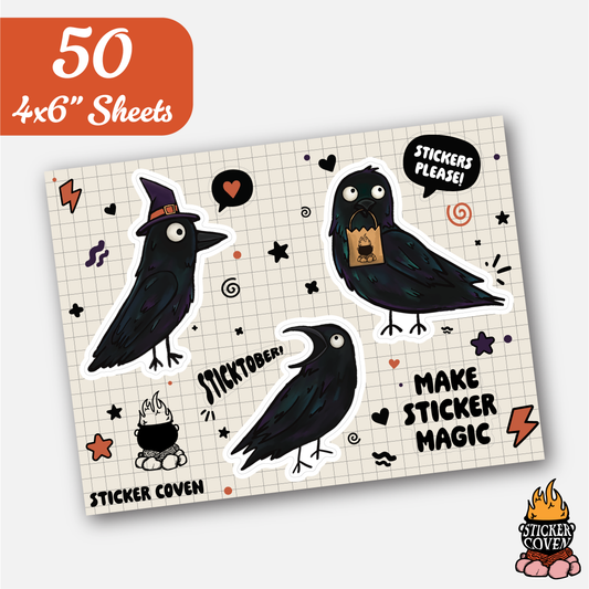 50 4"x6" Sticker Sheets for $63